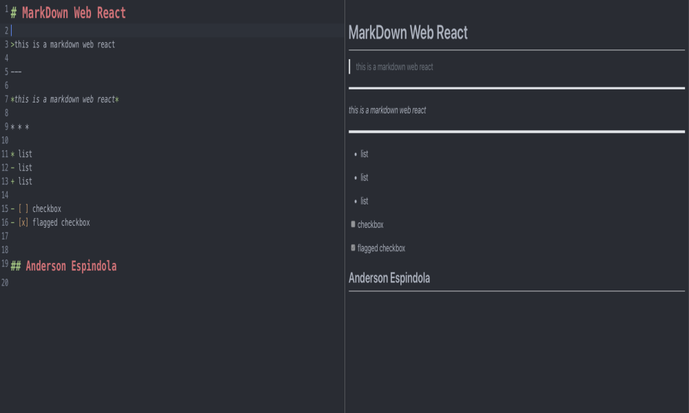 Live Markdown Editor